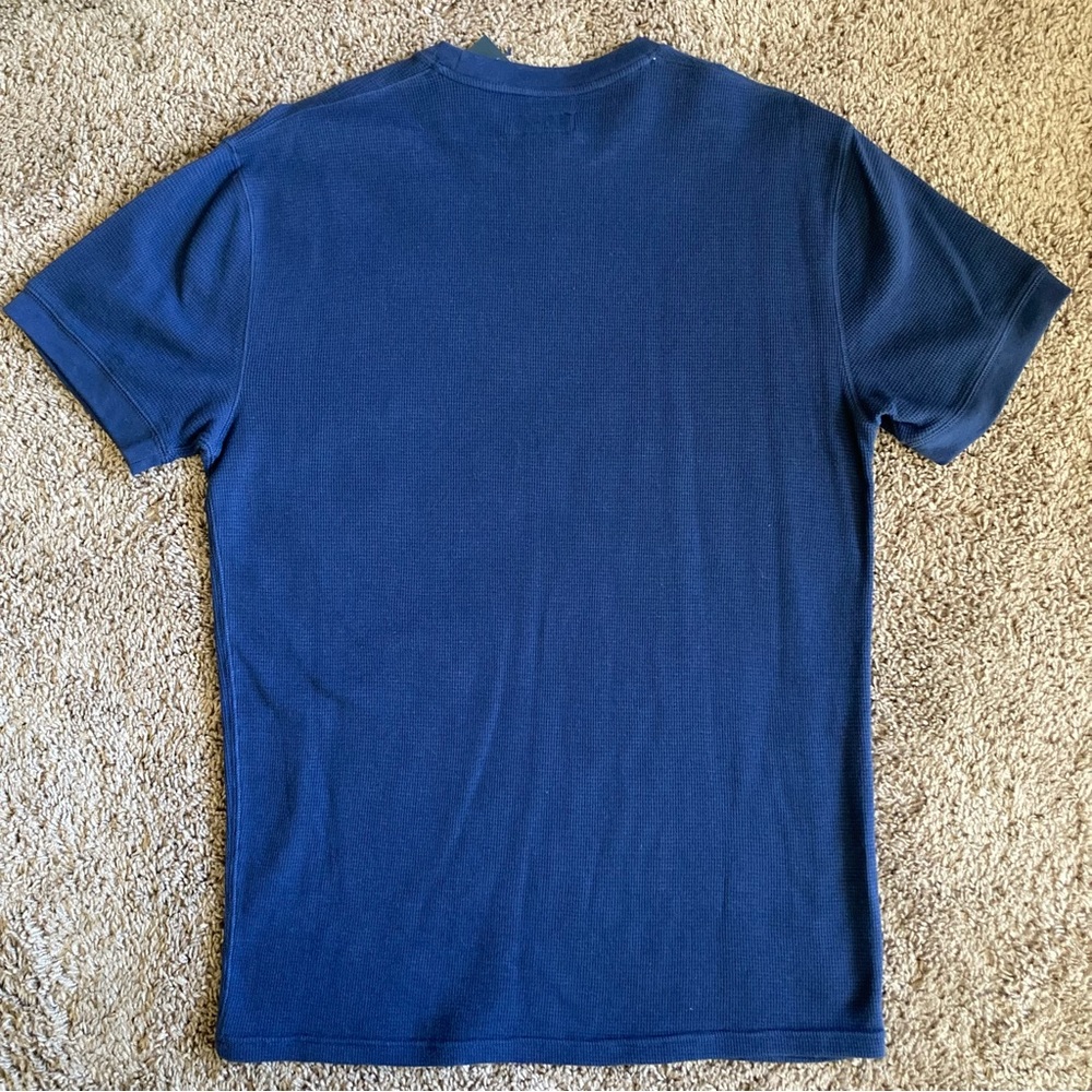 💥SOLD💥 POLO Ralph Lauren Waffle Short Sleeve Navy White Size M - Picture 5 of 5